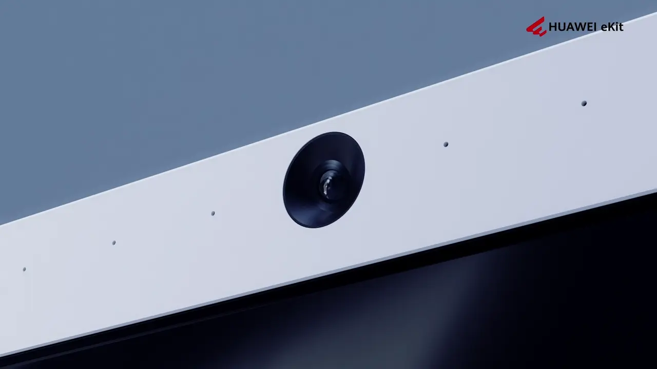 Cámara 4K integrada de Huawei IdeaHub B3 en primer plano