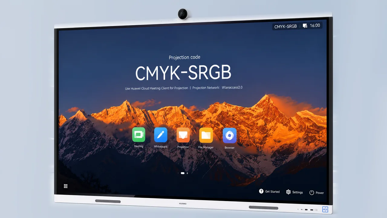 Huawei IdeaHub S2, render frontal del catálogo oficial