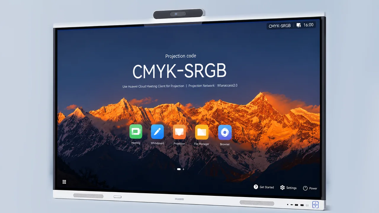 Huawei IdeaHub S3, render frontal del catálogo oficial